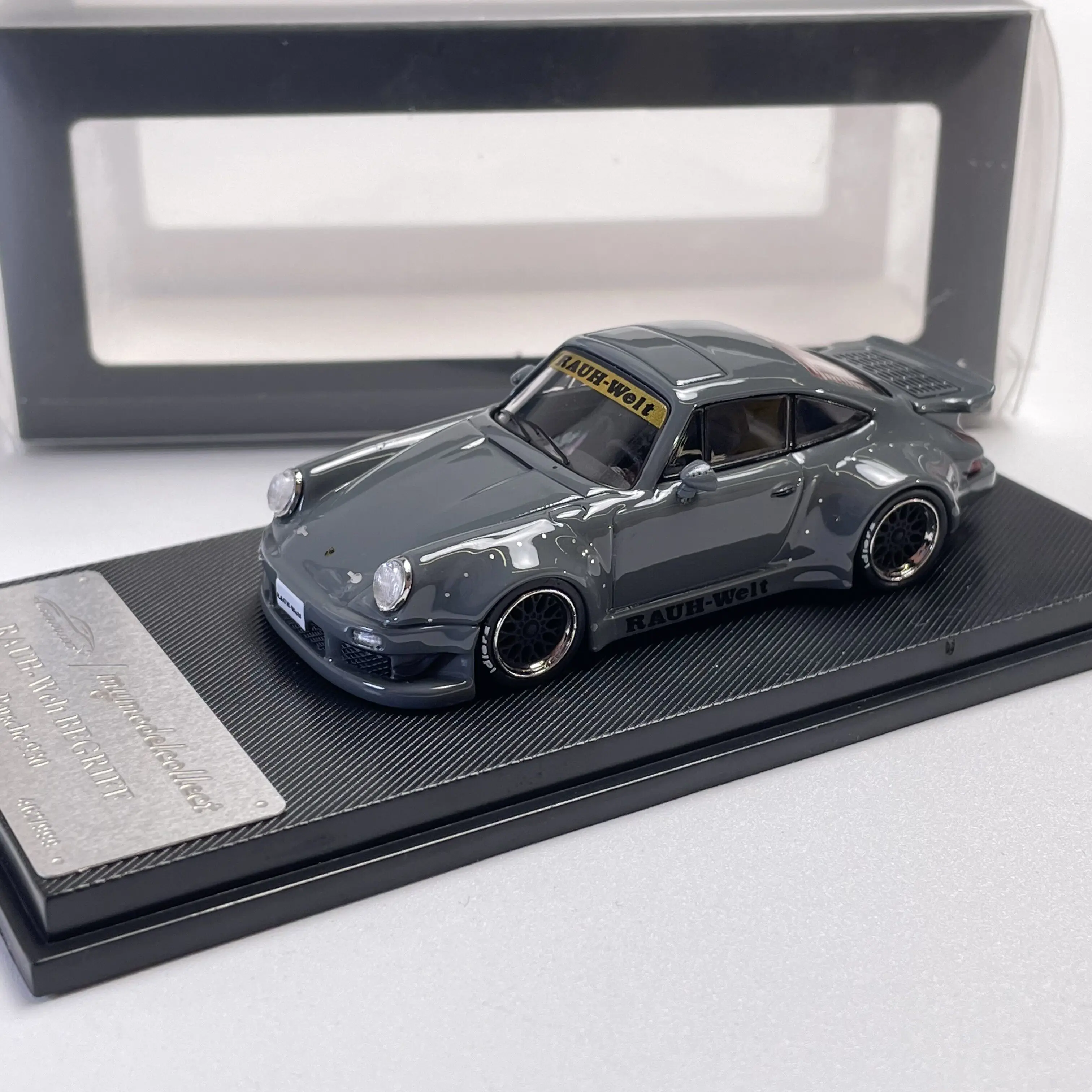 

Diecast MC Porsche RWB930 Whale Wing Cement Grey 1:64 Scale Alloy Car Model