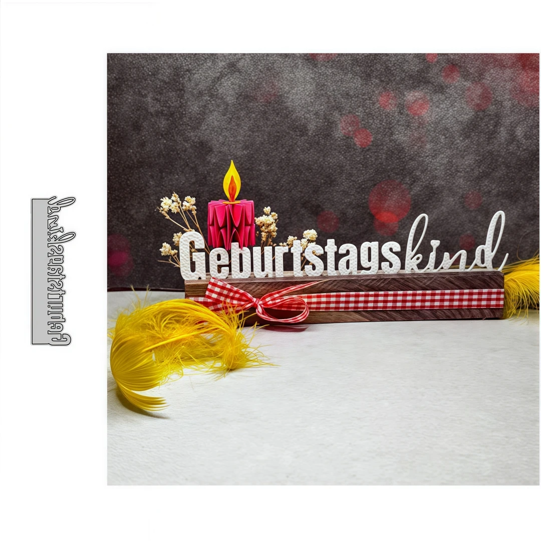 Neue Geburtstagskind Schriftart Metall-Stanzformen für Weihnachtskarten, Scrapbooking, Papierhandwerksmesser, Stanzformen, Klingen, Vorlagenherstellung.