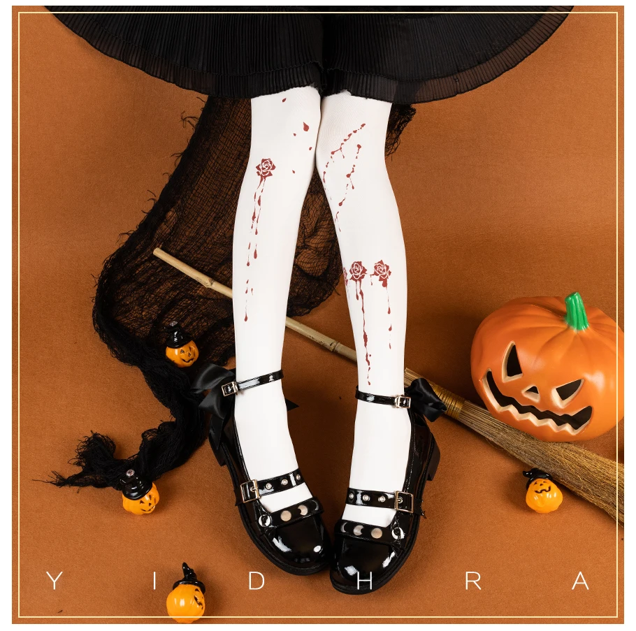 Japanese Original Girly Sweet Y2k 3D Rose Lolita Pantyhose Summer Fashion Gothic Style Slim Sexy Stockings Women Elegant Tights