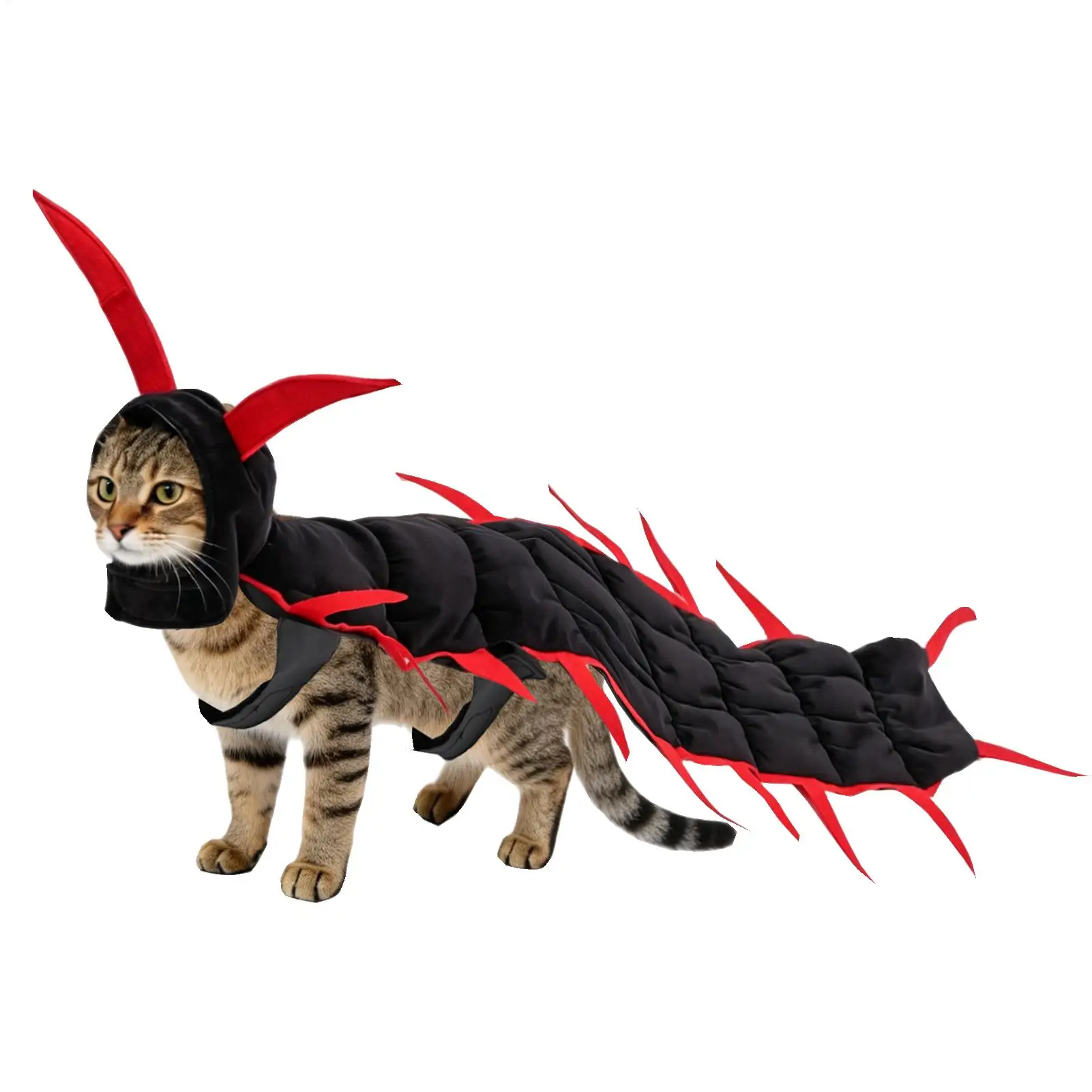 2026 Halloween Centipede Costume Adjustable Cats Centipede Outfit Scary Pet Outfit Dress Up for Holiday Party Celebration
