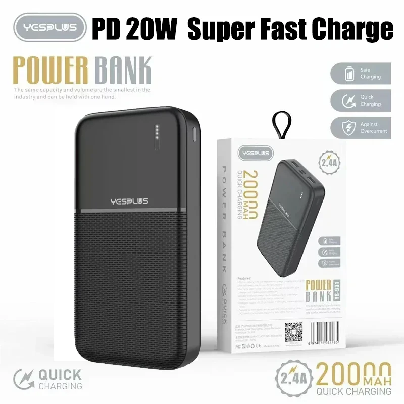 

20000mAh Draagbare Power Bank Meets PD20W Draagbare Opplader Power Bank Krachtige Backup External Battery Capacity