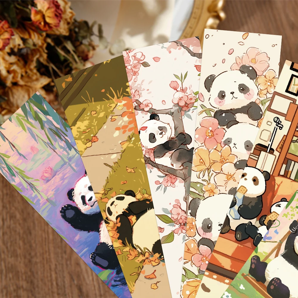 

30PCS Cute Panda Bookmark Personalized Book Pile Students Mark Bookmark Books DIY Marks With Reading Book Pages Bookmarks