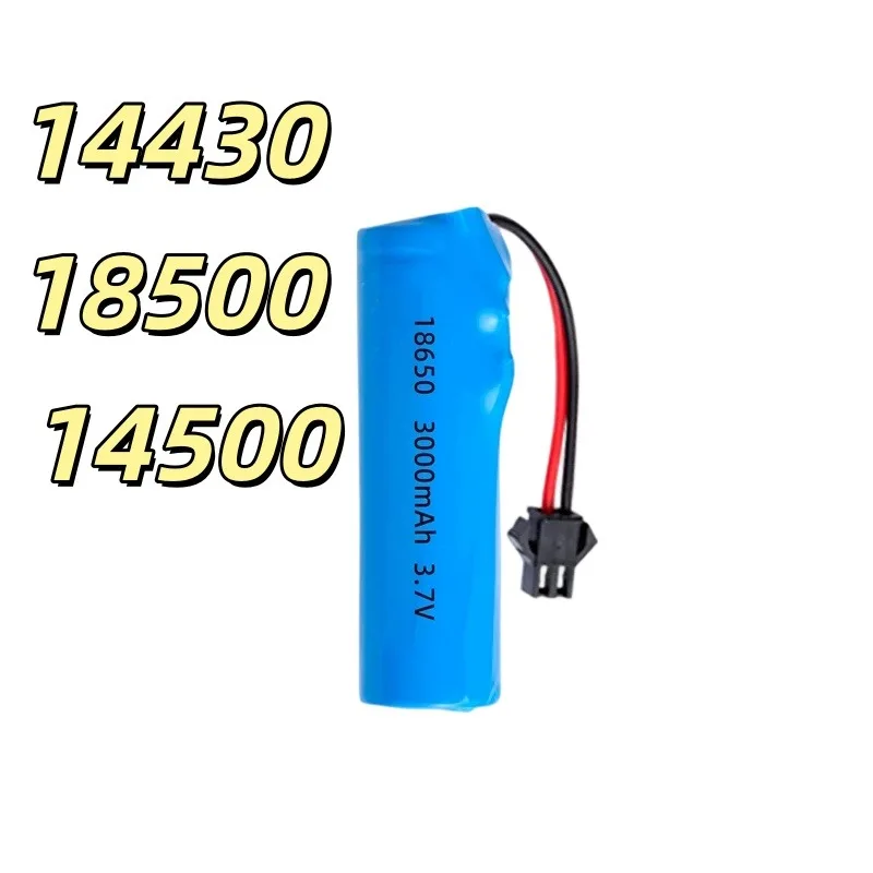 Replacement battery 14430 18500 14500 3.7V rechargeable lithium battery bubble machine remote control car robot dog battery