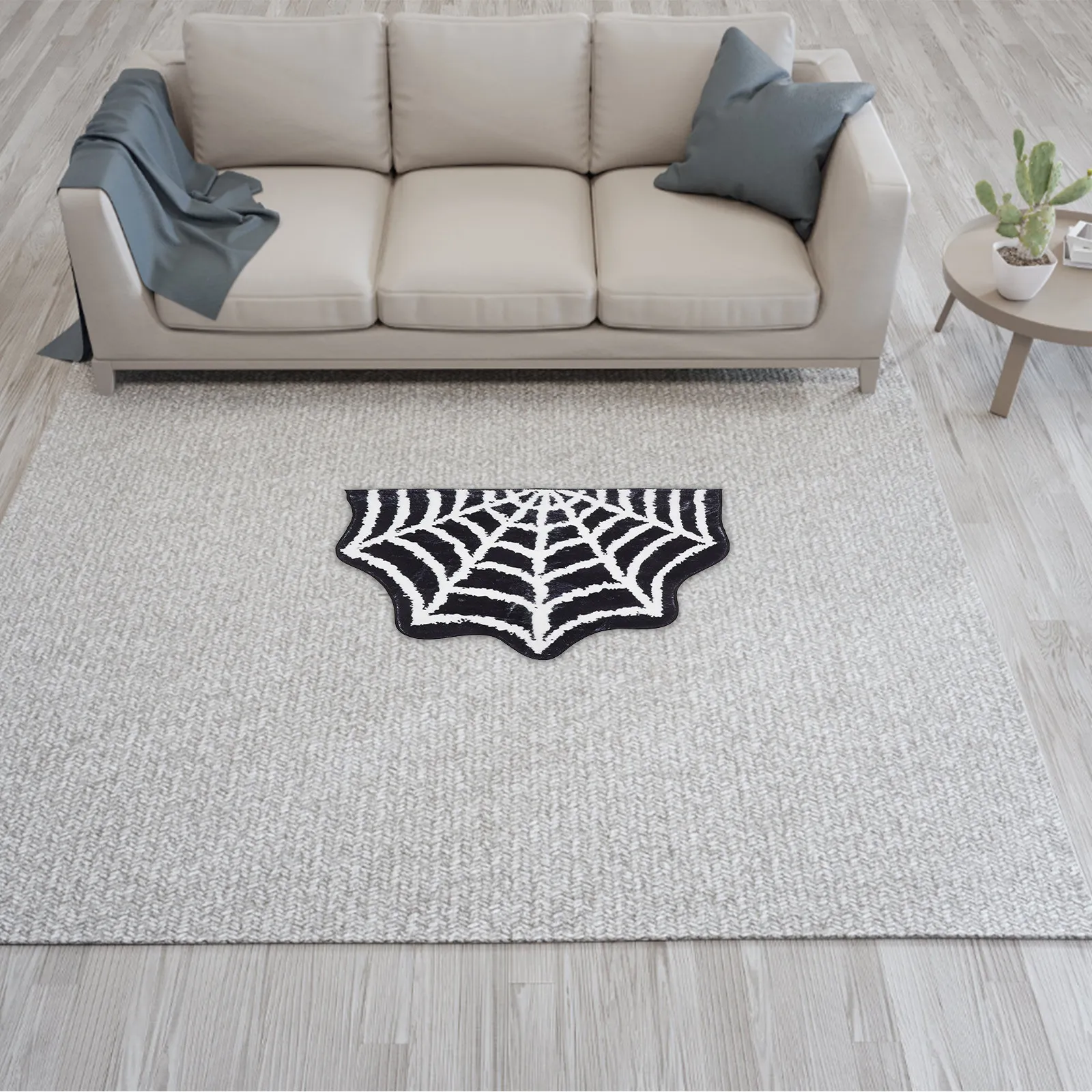 Floor Mat Door Absorbent Halloween Bedroom Bathroom Entrance Rug Doormat Spider Web Front