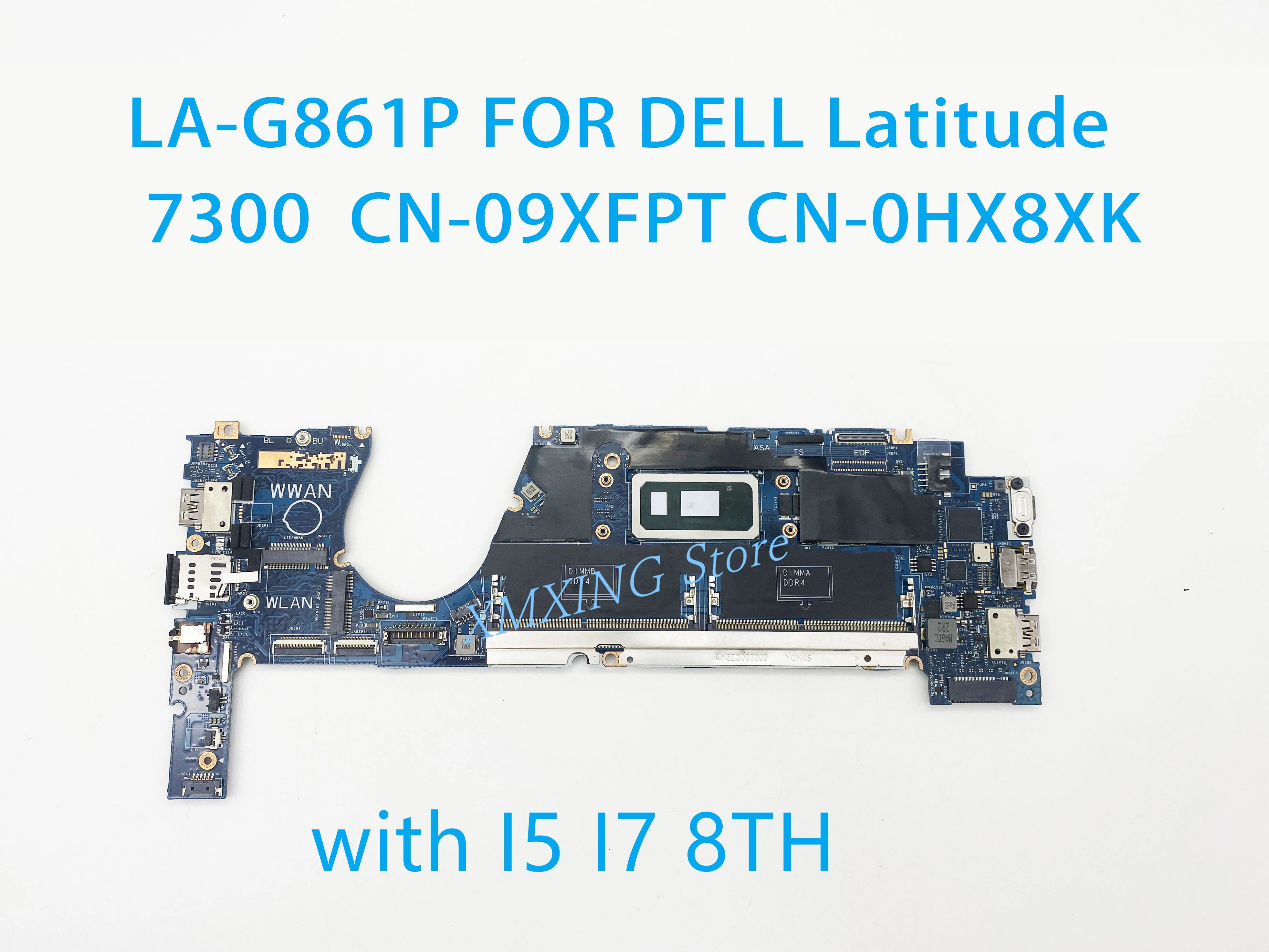 Материнская плата FULCOL для ноутбука DELL Latitude 7300, CPU I5-8365U SRF9Z LA-G861P 09XFPT 9xfpt, протестирована на 100%