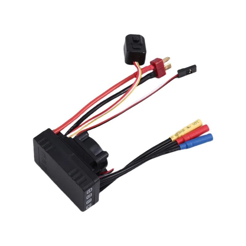 ABUM-Brushless ESC 60A مقاوم للماء Sensorless T Plug 2-3S لـ 1/For 10 لـ 12 لـ 1/For 14 لـ 1/For 16 RC Car F540 3650 Mo