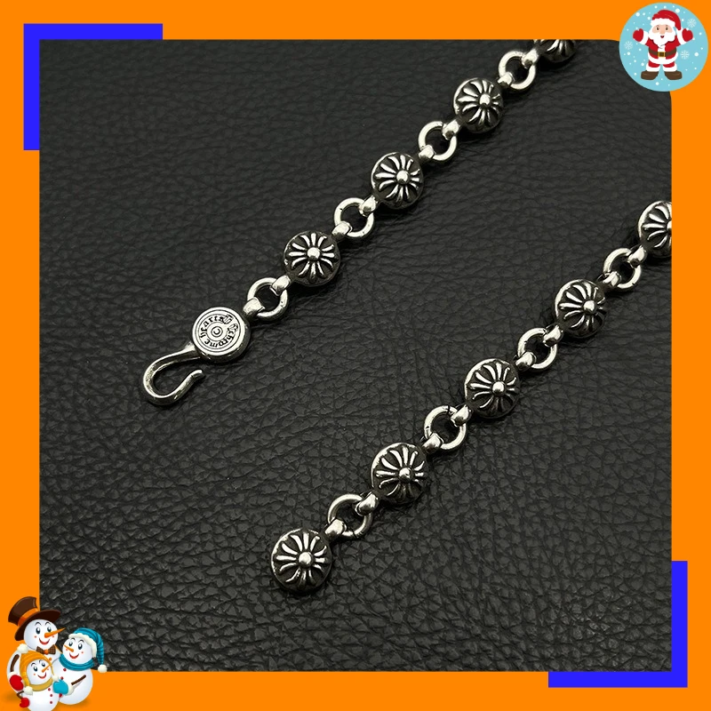 Premium Retro Water Drop Ring Cross Necklace Medium Hip Hop Personality Pendant Classic Trendy Brand