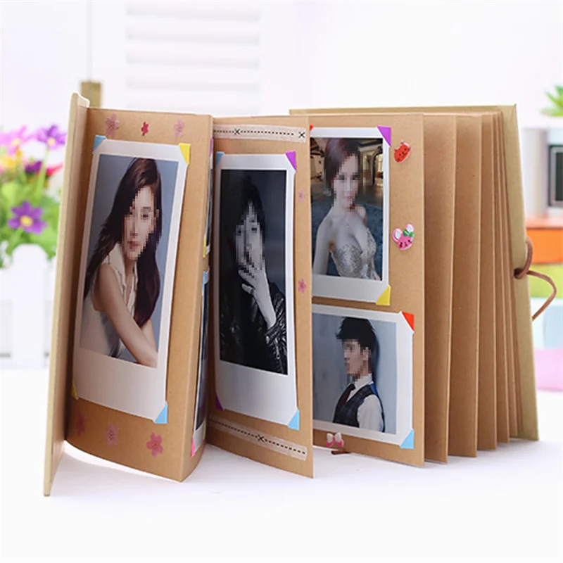 아코디언 크리에이티브 접이식 페이지 DIY 앨범, 사진 앨범 북, 아기 가족 스크랩북 앨범, 웨딩 사진 DIY 공예