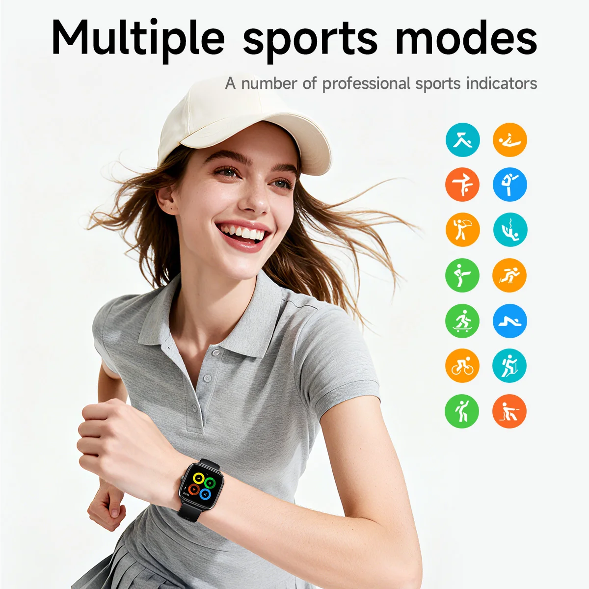 HOCO Y36 1.72 inch TFT Touch Screen Call Version Smart Watch Heart Rate Sleep Oxygen Sport Monitoring Smartwatch IP67 Waterproof view 6