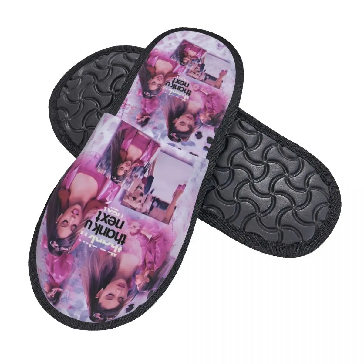 Custom Print Women Ariana Grande Pop Music House Slippers Soft Warm Singer Memory Foam Fluffy Slipper Indoor Outdoor Shoes