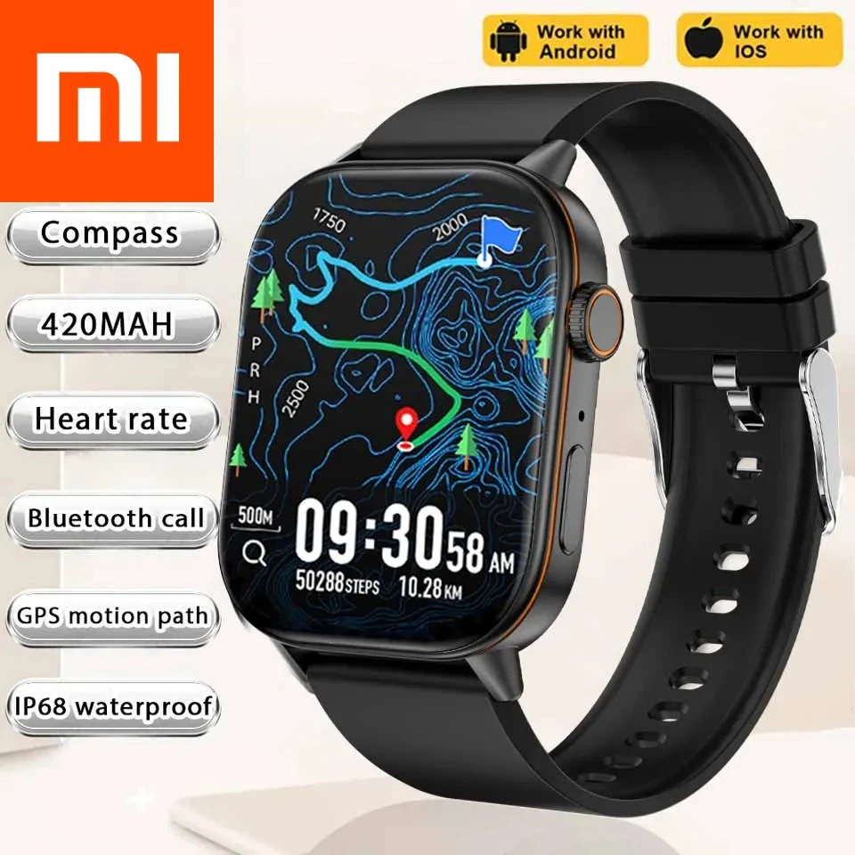 

Xiaomi 2025 модные встроенные 6-звездочные GPS-позиционные умные часы женские 2,01-дюймовый AMOLED HD-экран IP68 водонепроницаемые спортивные браслеты женские