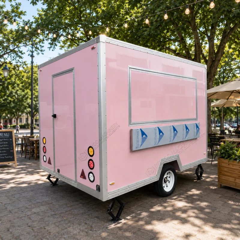 Belyoo Commercial Food Trailer Custom Mobile Kitchen Food Truck BBQ Equipment Concession Trailer for Street Food Vendor Business