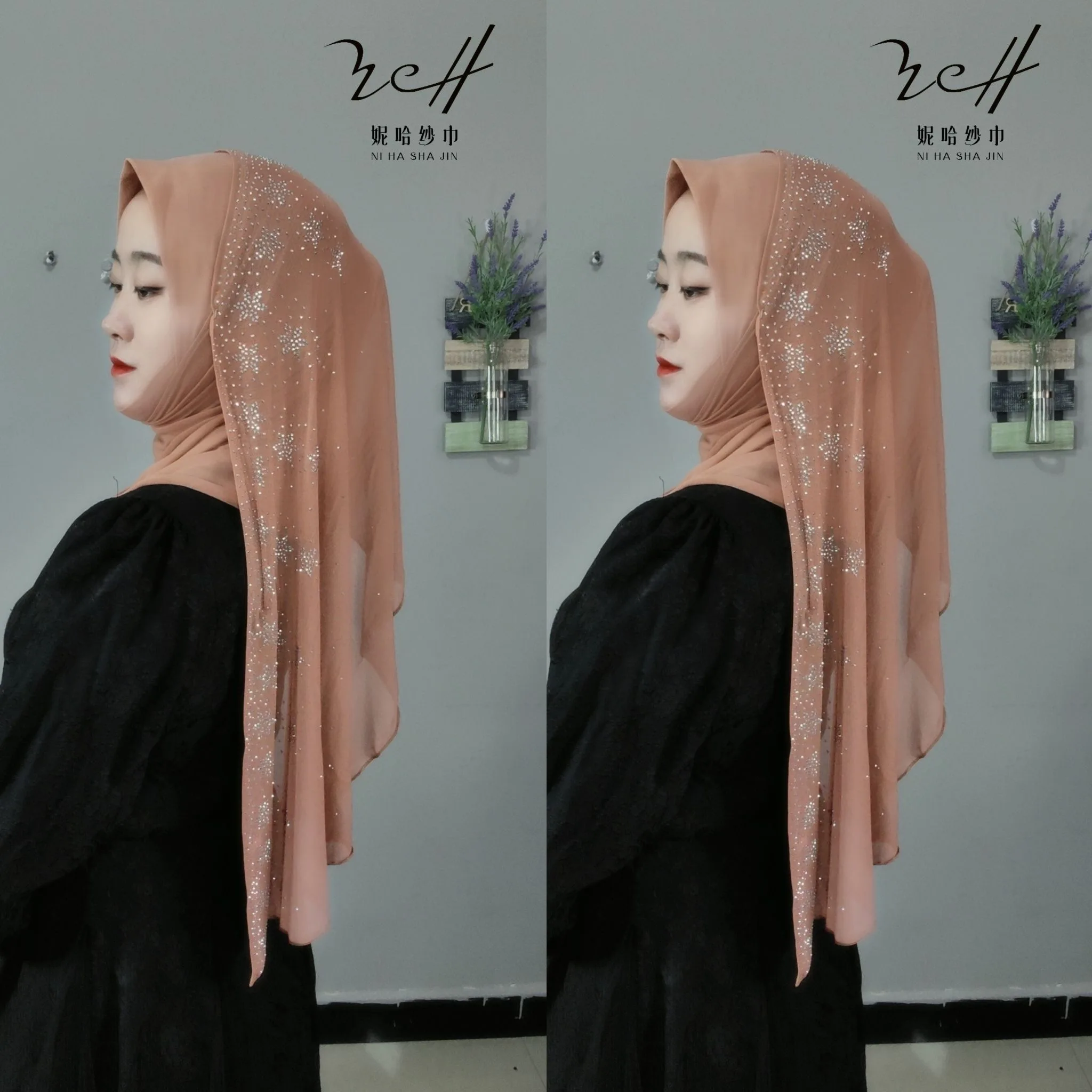 New Summer Muslim Wrap Hijab Dubai Fashion Style Instant Scarf Hijabi