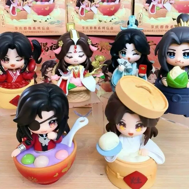 

Подлинные небесные чиновники Blessing Blind Box Mystery Tian Guan Ci Fu Аниме Xielian Huacheng Игрушечная фигурка Кукла Модель-сюрприз Подарок