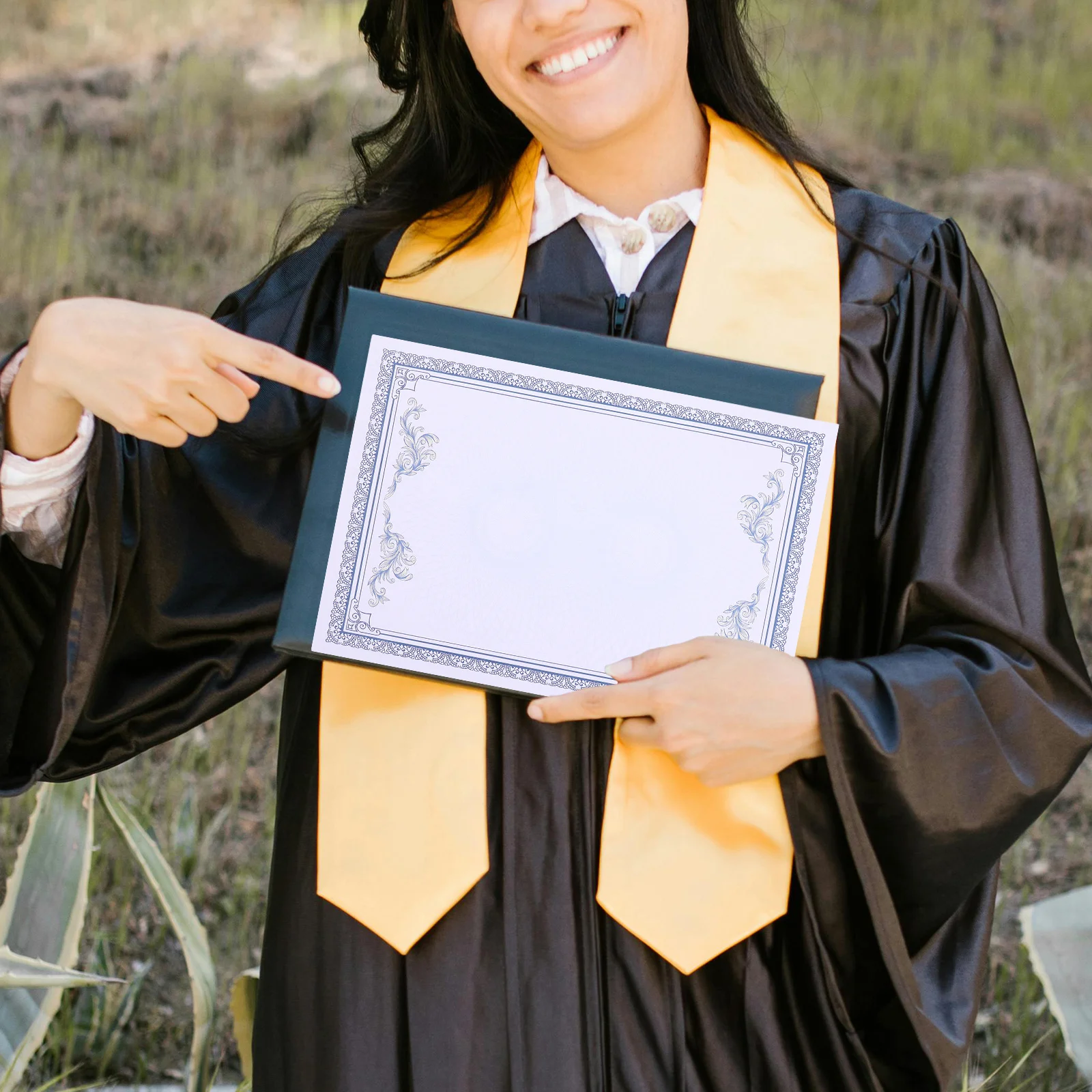 50 قطعة من ورق الدبلوم الفارغ بتصميم متعدد الاستخدامات لقدرات الطباعة لمنظمي الأعمال المدرسية