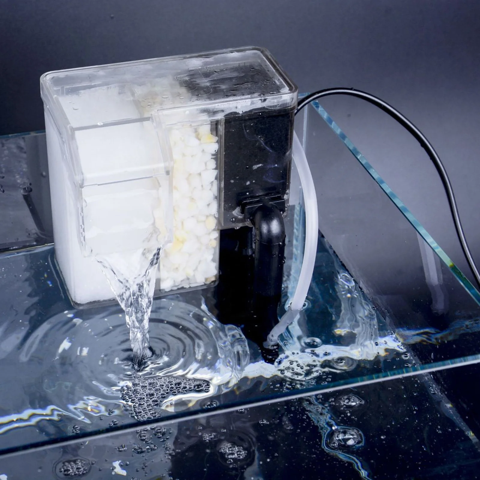 

1Pcs Hanging Aquarium Filter Box Adjustable Flow Fish Tank Filter for Clean Water Circulation Turtle Tank Accessory