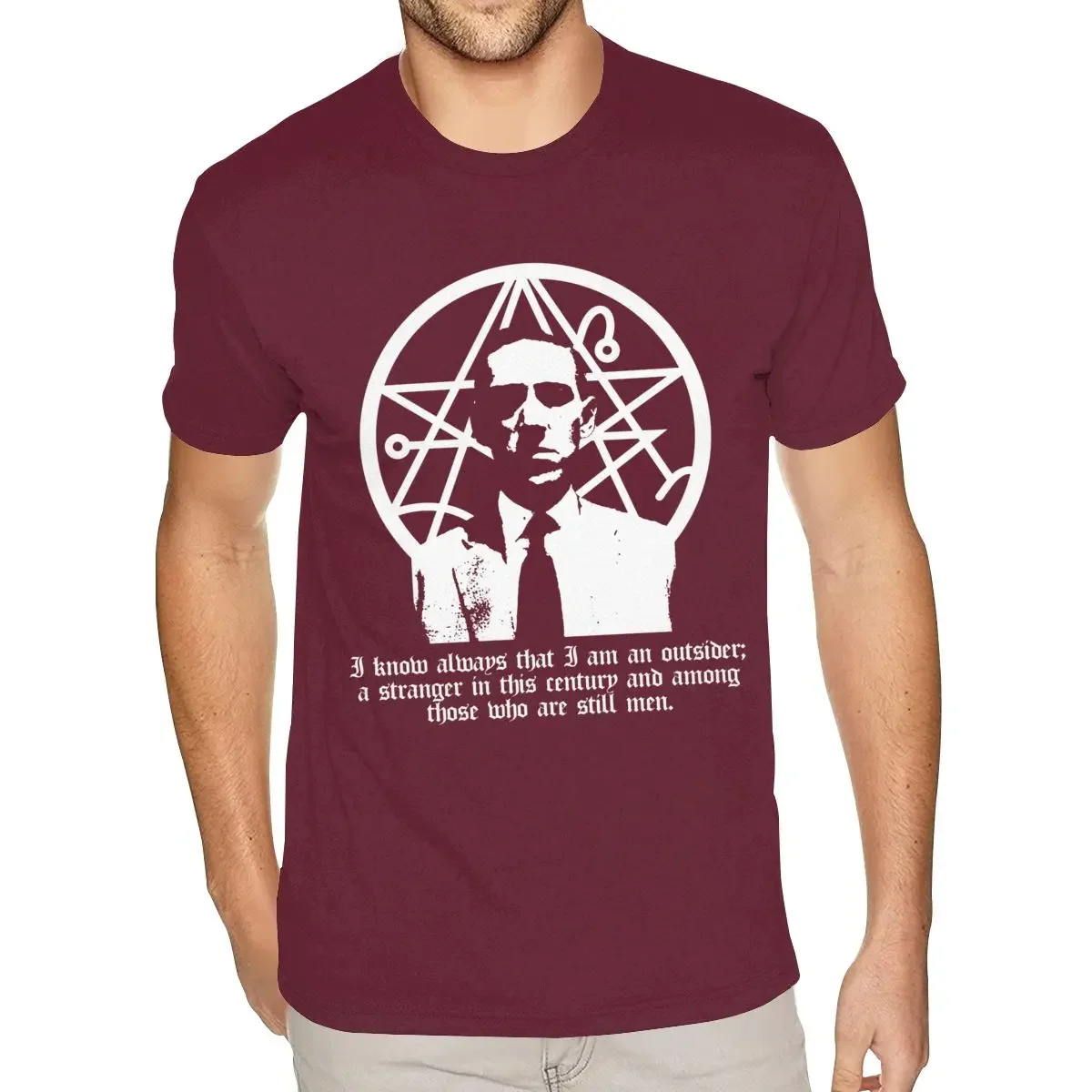 

2025 new model Graphic Lovecraft Cthulhu Tees Shirt Men's Custom Made Short Sleeved Full CottonO Neck Tees Shirts