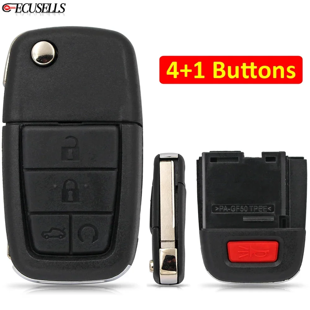 Ecusells 4+1 Button Flip Remote Car Key Shell Case For Pontiac G8 GT for Holden VE Commodore Omega Berlina Calais SS SV6 HSV GTS