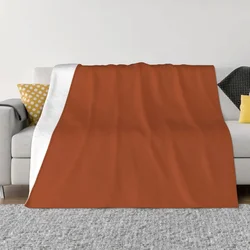 Rust Orange Brown Throw Blanket Plush Fashion Sofas Soft Beds Blankets
