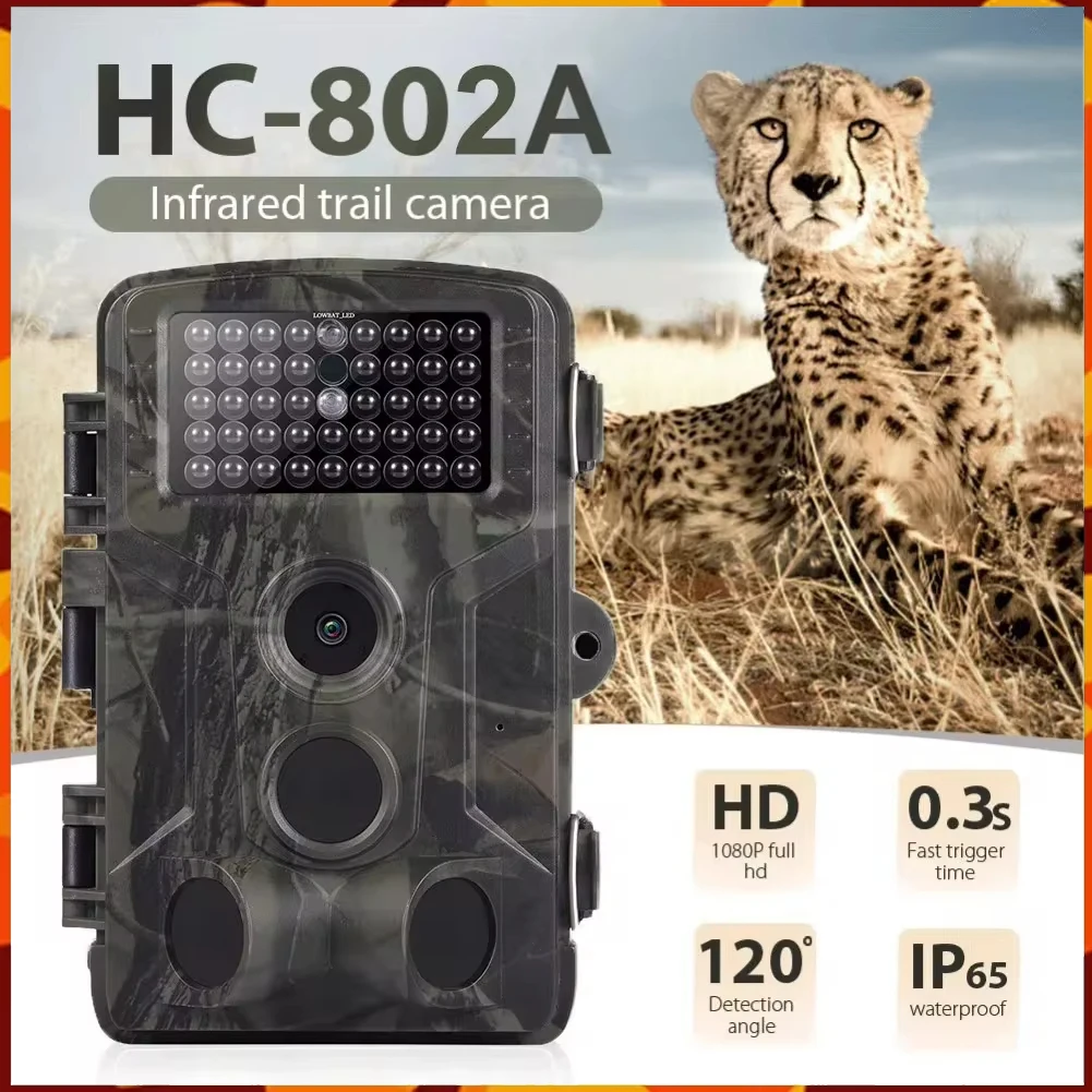 

HC-802A Wildlife Trail Outdoor Hunting Camera 24MP 2.7K 0.3s Trigger Night Vision Motion Detection Scouting Photo Traps Track