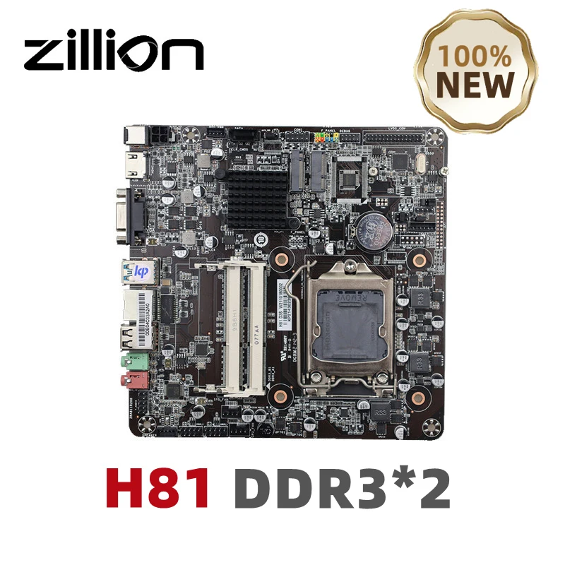 Imagem -01 - Zillion-mini Itx Motherboard H81 Lga 1150 Dual Channel Ddr3l Suporte Core i3 i5 i7 Pentium Celeron Cpu para pc Gaming 4ª Geração Novo