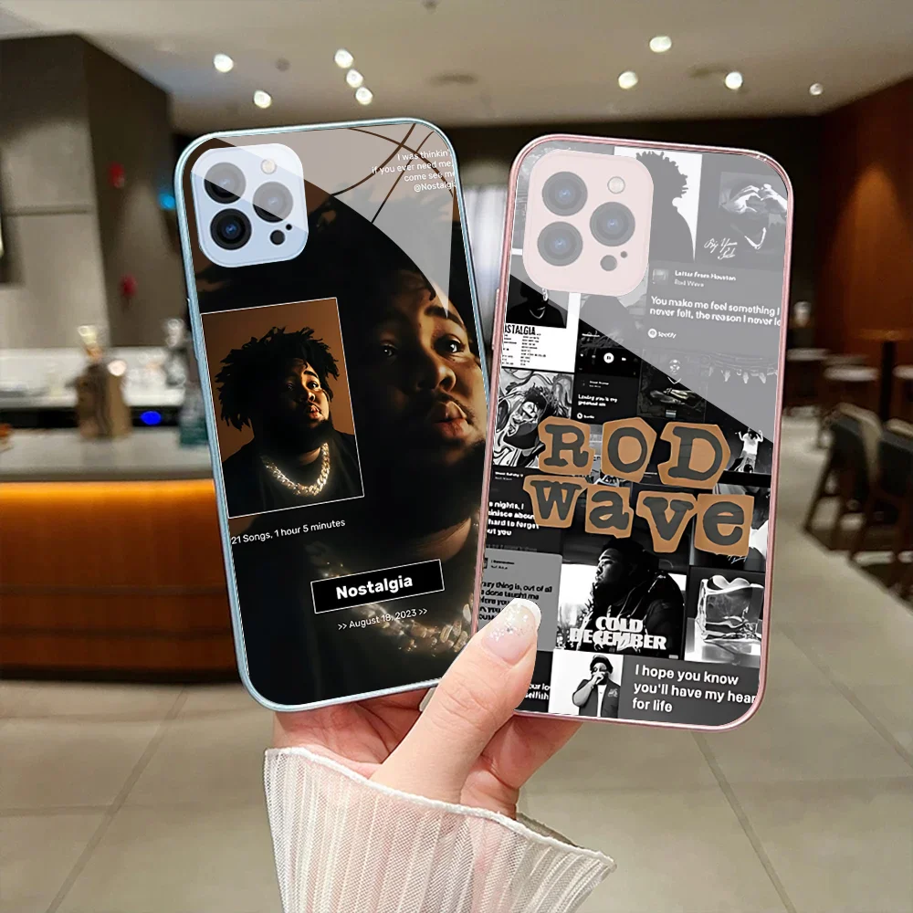 

Rod Wave American Rapper Phone Case For IPhone 15 14 13 12 Mini 11 Pro Max X XS XR 6 7 8 SE Plus Glass Hard Cover