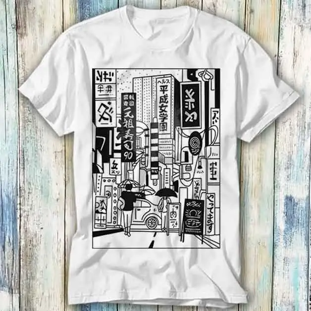 Japanese Tokyo Square Times NYC New York Style Taxi T Shirt Meme Funny Top Gamer Movie Music 929