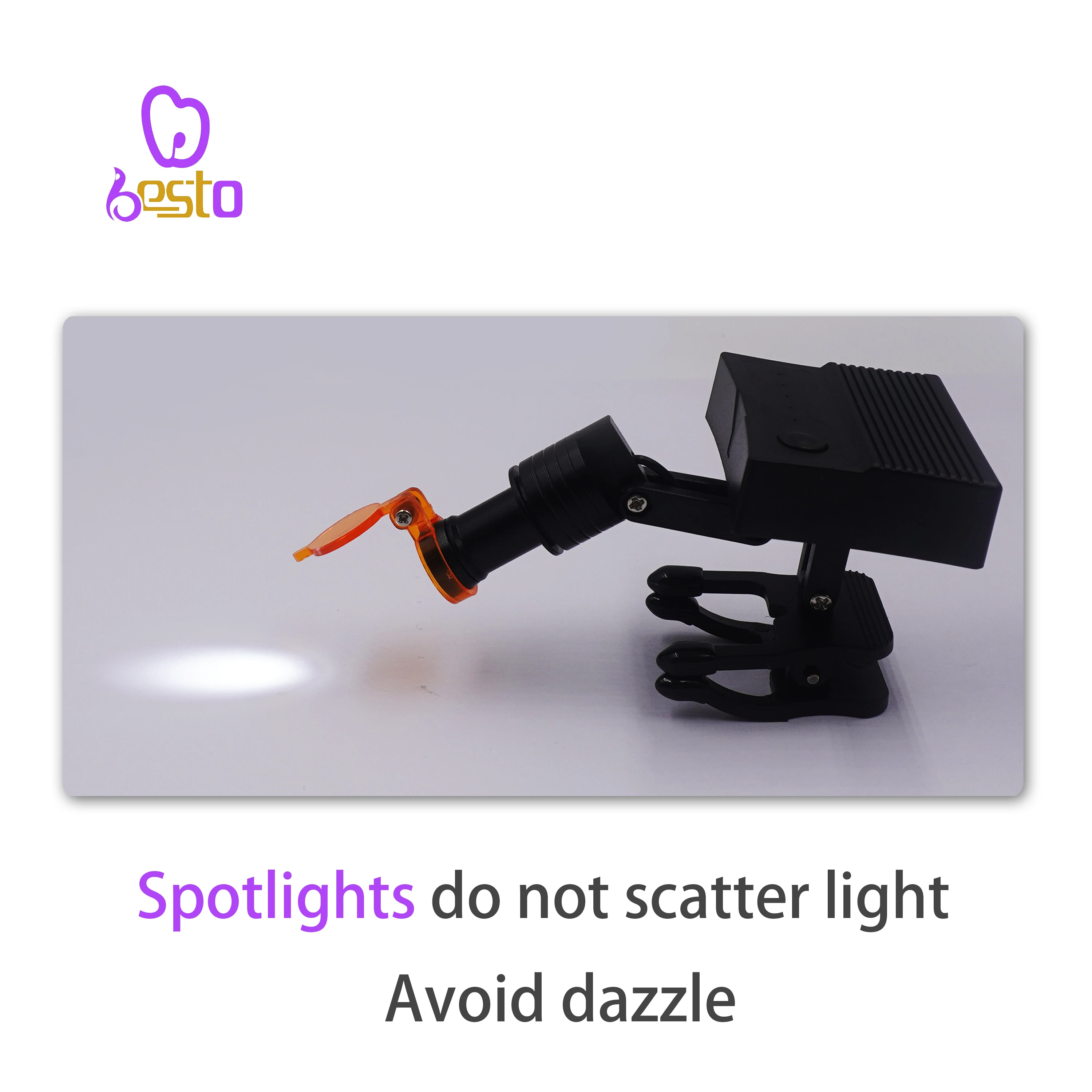 BESTO зажим на лампе, мини-прожектор, лупы, хирургические бинокулярные лупы, лупа, очки ден таль, медицинская фара, стоматологическое оборудование