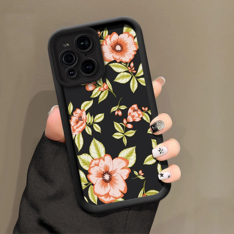 Soft Silicone Shockproof Phone Case For OPPO Find X5 Pro X3 Lite X8 F19S F21 F9 F17 F19 Pro Plus Fashion Floral Pattern Cover
