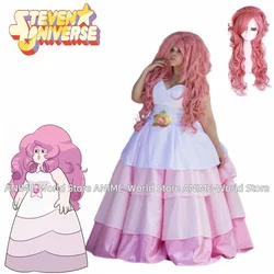 Steven Universe Rose Quartz Pinkl Dress Cosplay Custom Wig Custom size