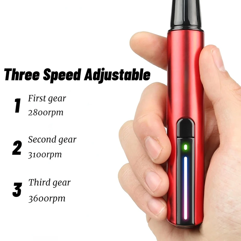 New Reciprocating Detail Sander,USB Charging Sanding Pen,3 Speed Adjustable Colorful Cordless & Self-Adhesive Sandpaper