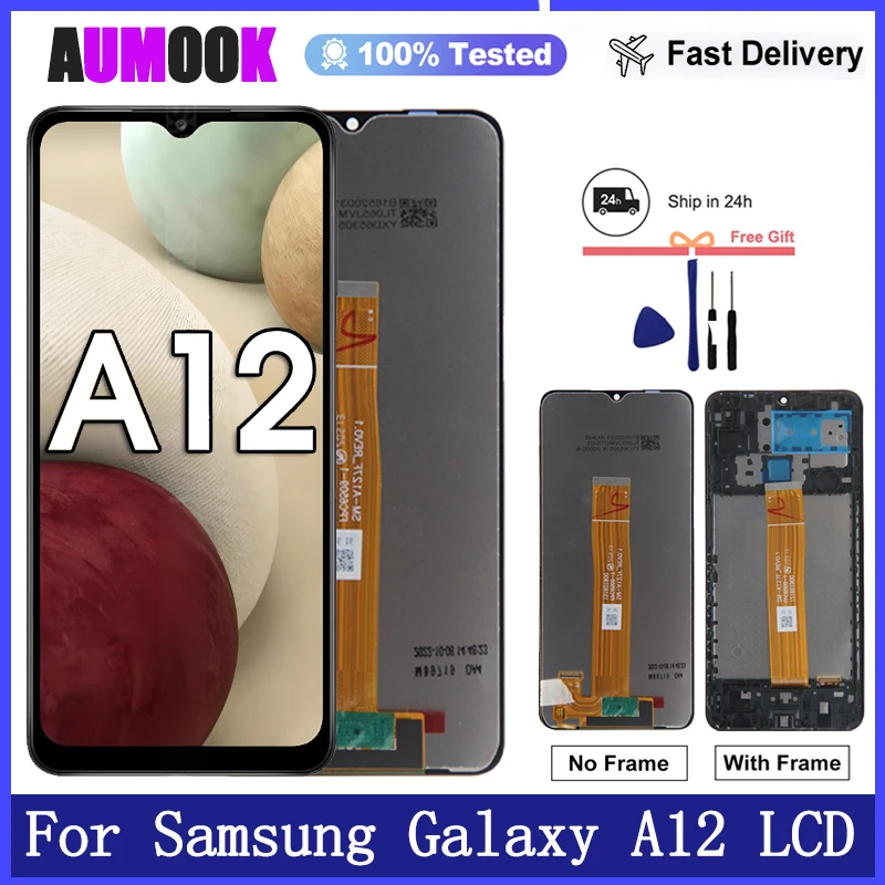 Pantalla nueva de 6,5 pulgadas para Samsung Galaxy A12 A125F pantalla LCD Digitalizador de pantalla táctil para Samsung A12 Nacho A127F reemplazo de pantalla
