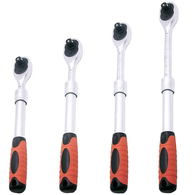 1/2 3/8 1/4 '72 Teeth Fixed Head Telescopic Ratchet Wrench llave Dinamométrica Torque Wrench Set Drive Click Torque Wrench