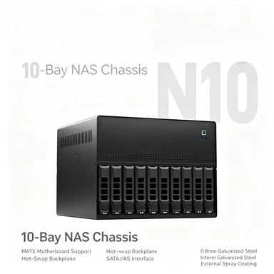 6 Bay NAS Case SFX PSU M‑ATX Mainboard Full‑Height PCIE Household Network Storage Server Chassis