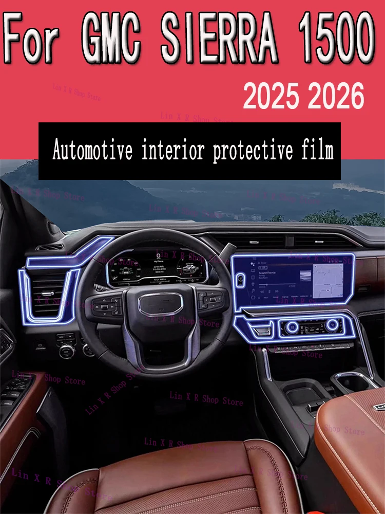 

Для GMC SIERRA 1500 (2025-2026) автомобильная панель коробки передач, пленка для приборной панели, защитная наклейка, внутренний экран, аксессуары против царапин