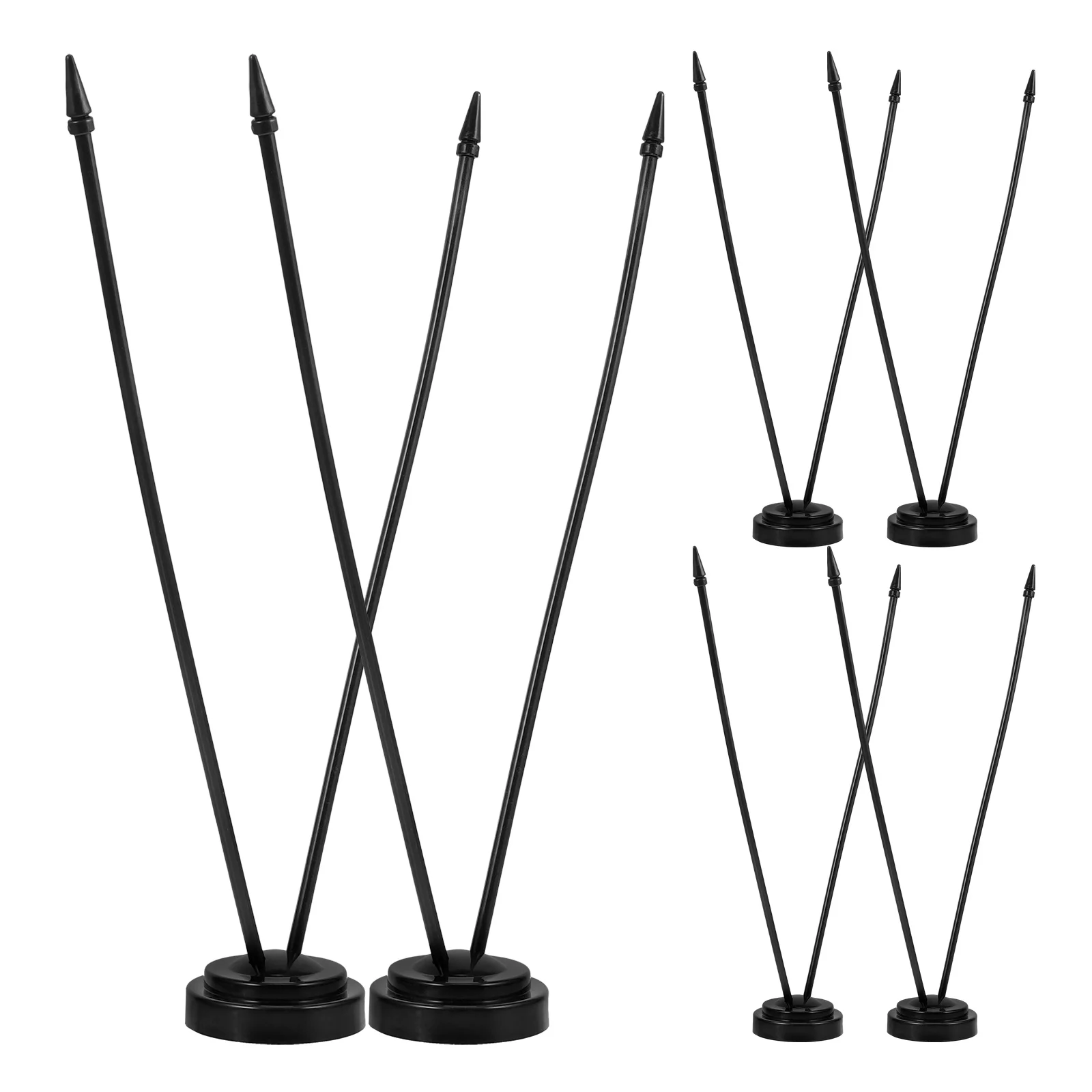 

Flagpole Base Flags Stand Mini Indoor Banner Display Holder Plastic National Office Desk