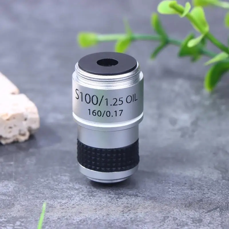 Adattatori per lenti per microscopio con obiettivo acromatico biologico di qualità 185 4X 40X 100X.