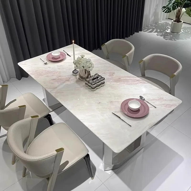 Luxury Nordic Vintage White Dining Table