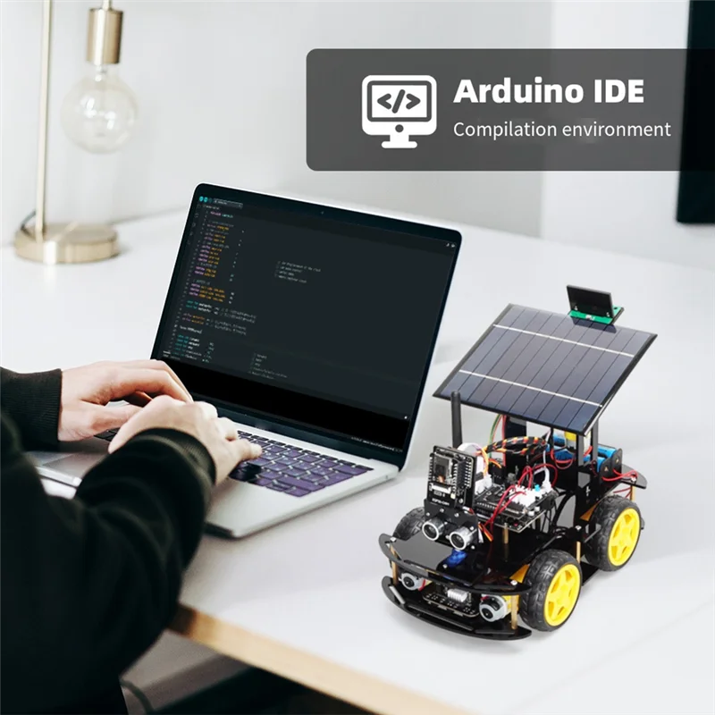 A05G-Solar Camera Programming Education Robot Car Ultrasonic Intelligent Programming Car Smart Programming Education Robot Car