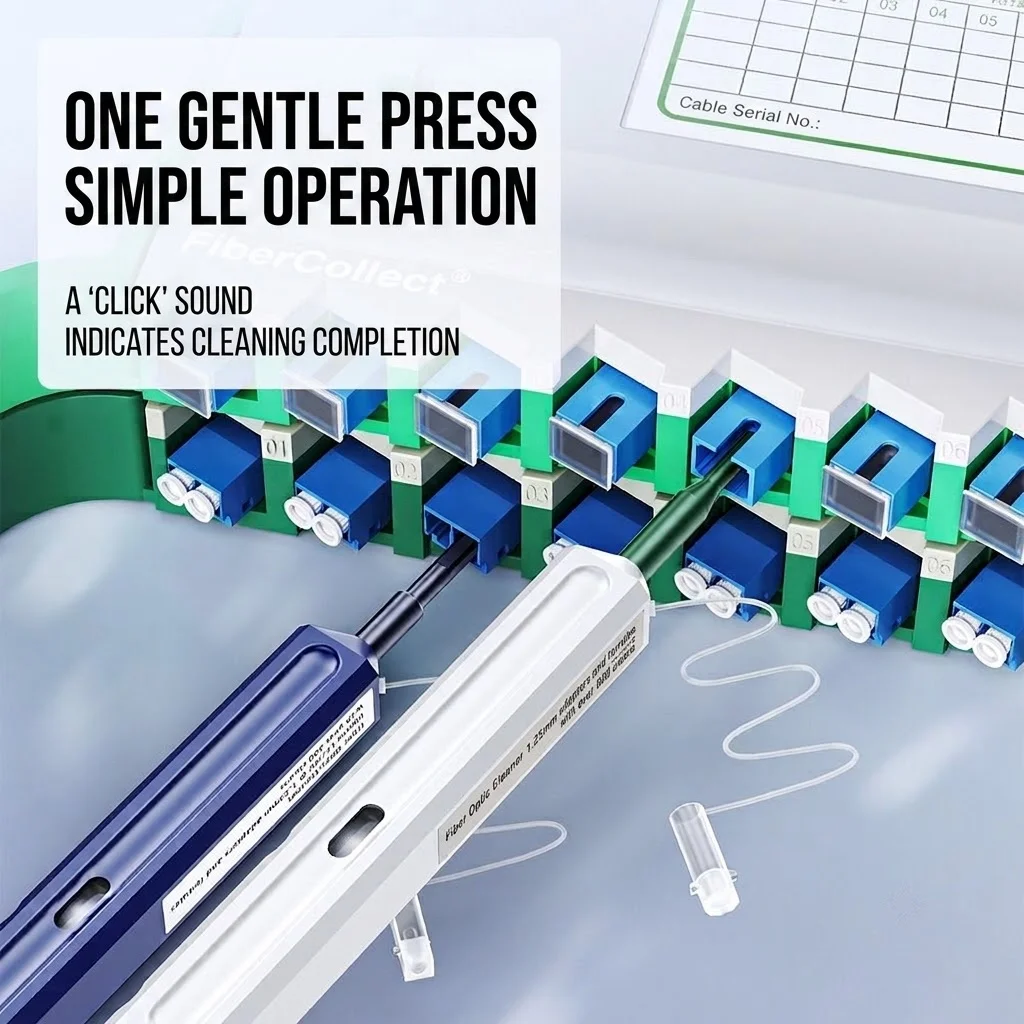 2.5mm 1.25mm Fiber Optic Cleaning Pen One Click Clean Tool For SC FC ST LC MU Optical Connector image 4