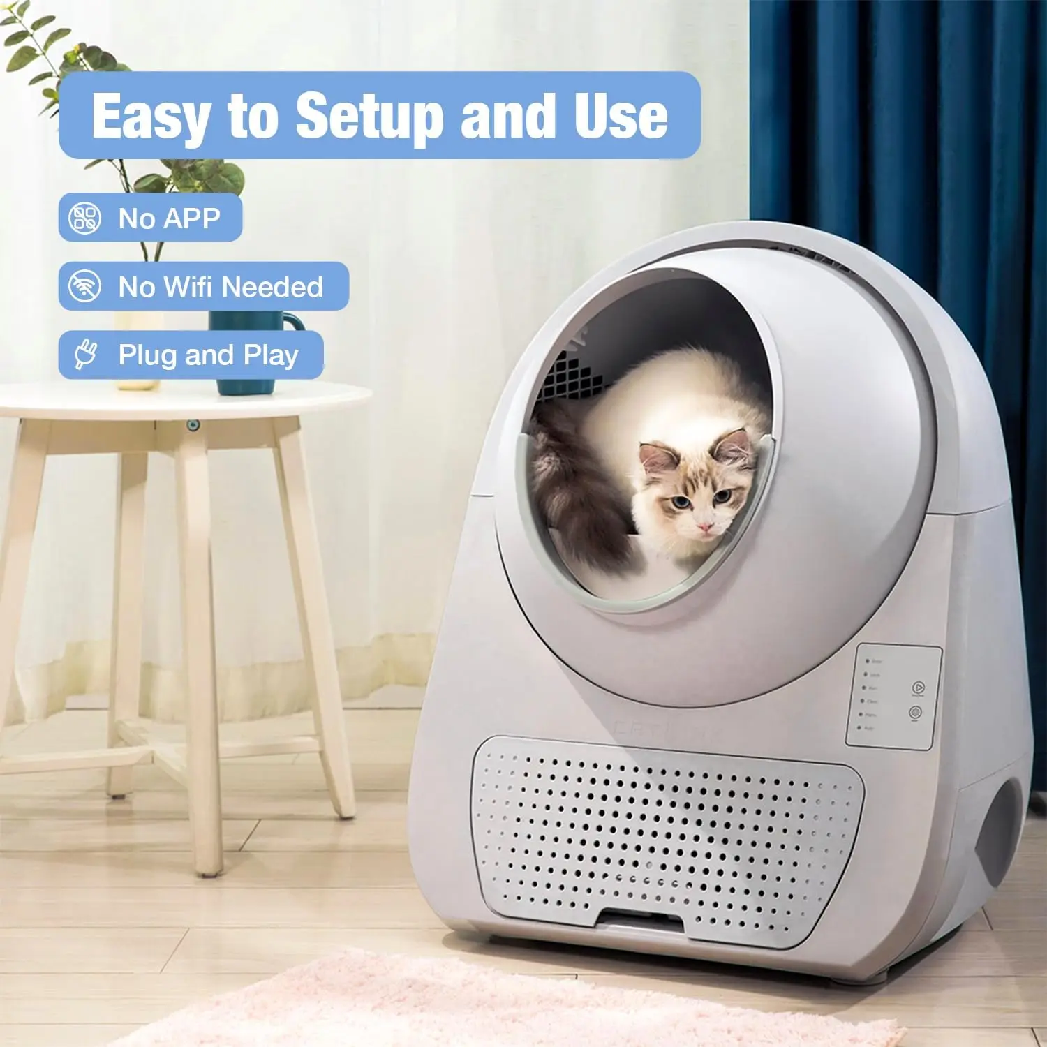 Self Cleaning Cat Litter Box, Automatic  Litter Box, Double Odor Removal, Litter Box for Cats from 3.5 pounds to 22 pounds