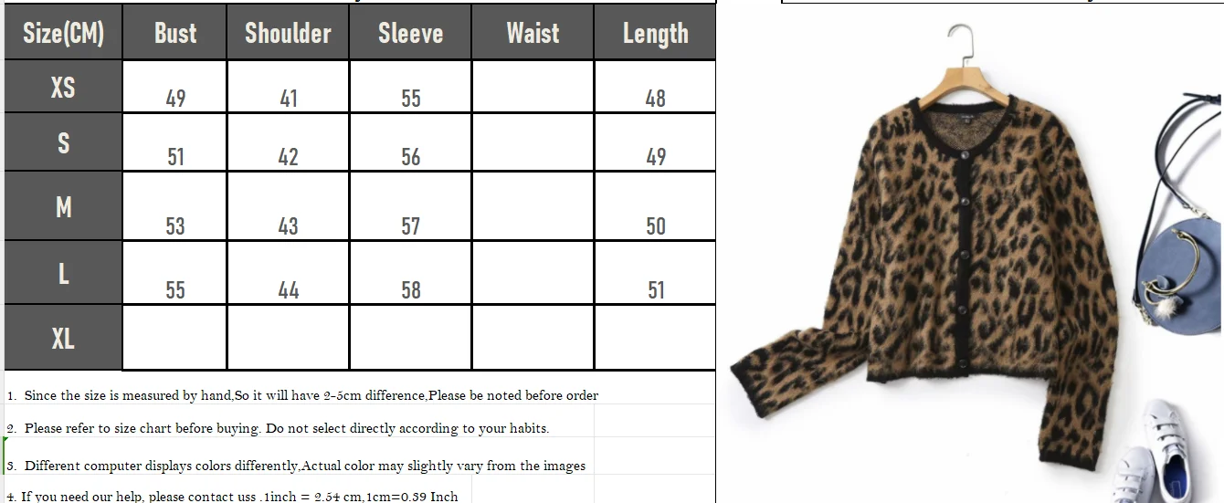 Women Cozy Sweaters Y2k American Retro Knit Cropped Cardigan Long Sleeve Sweaters Harajuku Vintage Leopard Print Cardigan