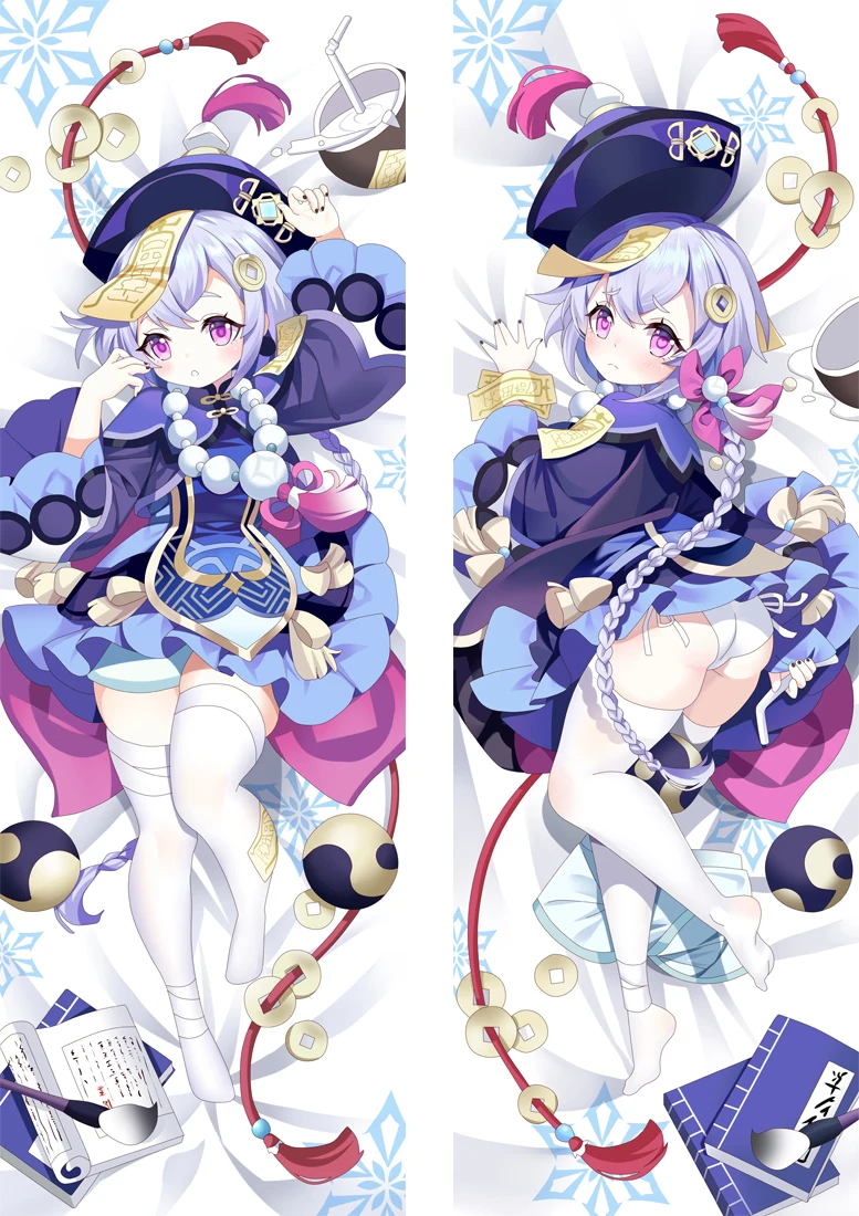 

50x180cm Game Genshin Impact New KAWAI QIQI Cosplay Dakimakura PillowCase Hugging Body Prop