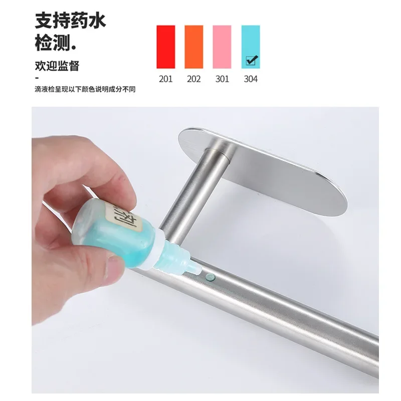 No Punching Wall Mounted Toilet Paper Holder Rustproof Anticorrosion Stainless Steel Bathroom Kitchen Roll Paper Toilet Holder