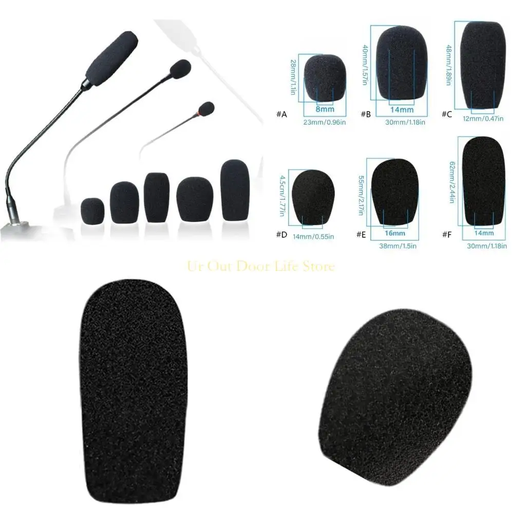 

77 5pcs Гарнизная микрофона покрывает пену, шумопогниченную гарнитуру микрофон Микрофон Микрофон защита ветра крышка