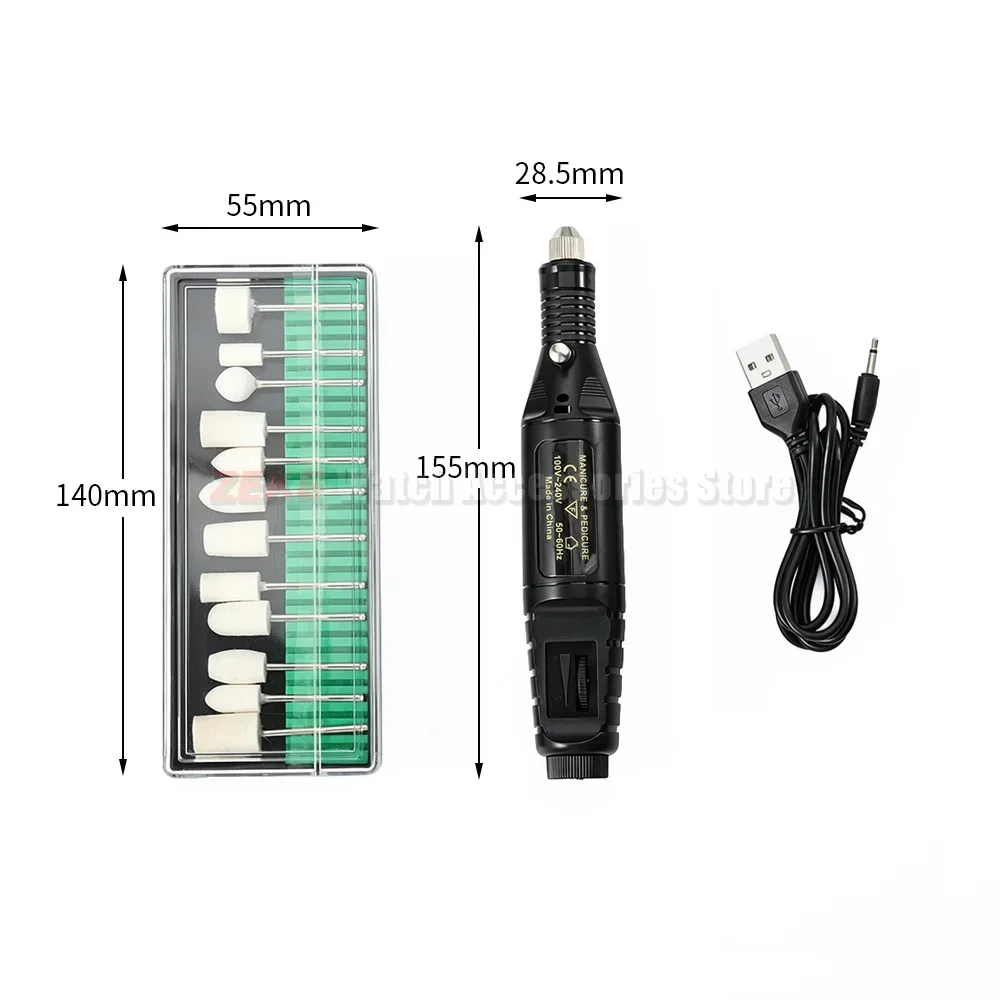 Edelstahl-Uhrenarmband-Polierset, Spiegelglanz-Reinigung, Wollfilzbürste, Uhrmacher-Reparaturset, Zubehör für Elektrische Poliermaschine – Detail 1