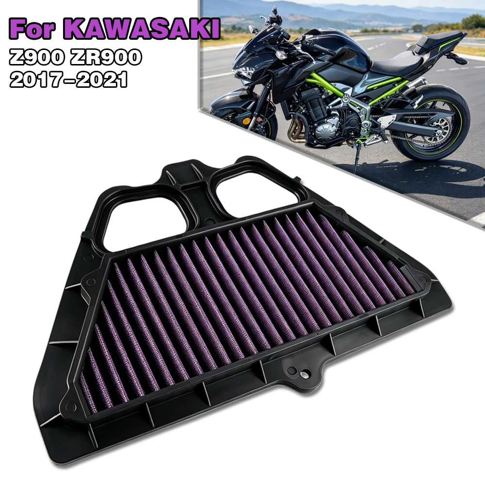 For Kawasaki Z 900 ZR900 Z900 ZR 900 2017 - 2021 Air Filter Motorcycle High Quality Flow Cleaner Replacement Element Washable