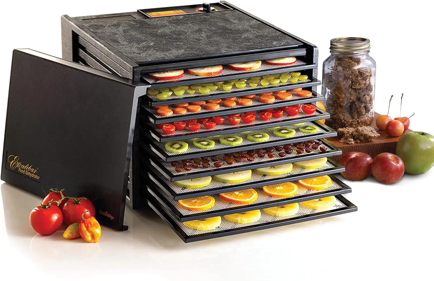 Electric Food dehydrators, 9 Tray 600W, Black