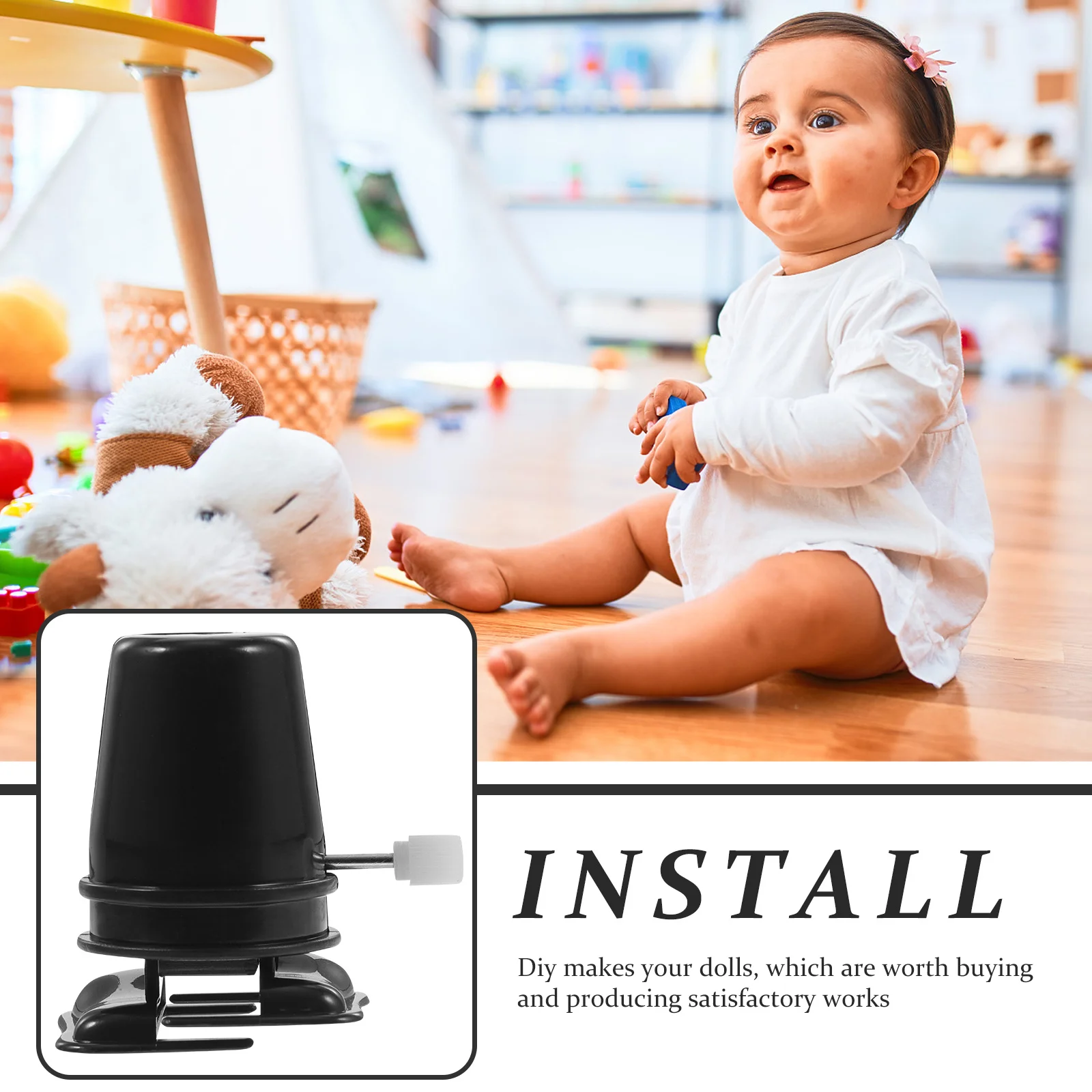 

6pcs Compact Clockwork Movement For Diy Clay Craft Toy, Plastic Handmade Repairing Fitting, Mini Rewinding Part, Kids Plaything,