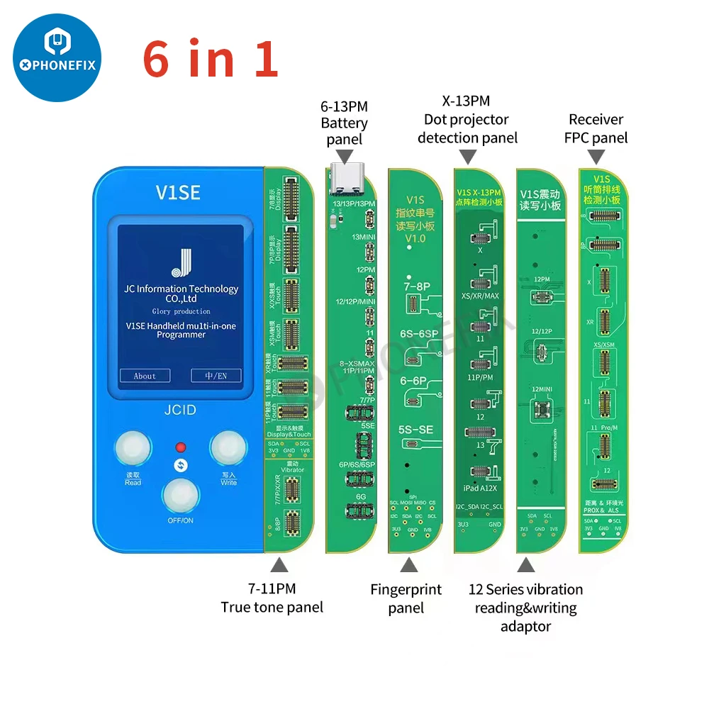 Aggiornamento JC V1S V1SE rilevazione matrice di punti Face ID colore originale Touch Shock logica batteria programmatore di impronte digitali cavo flessibile Dot